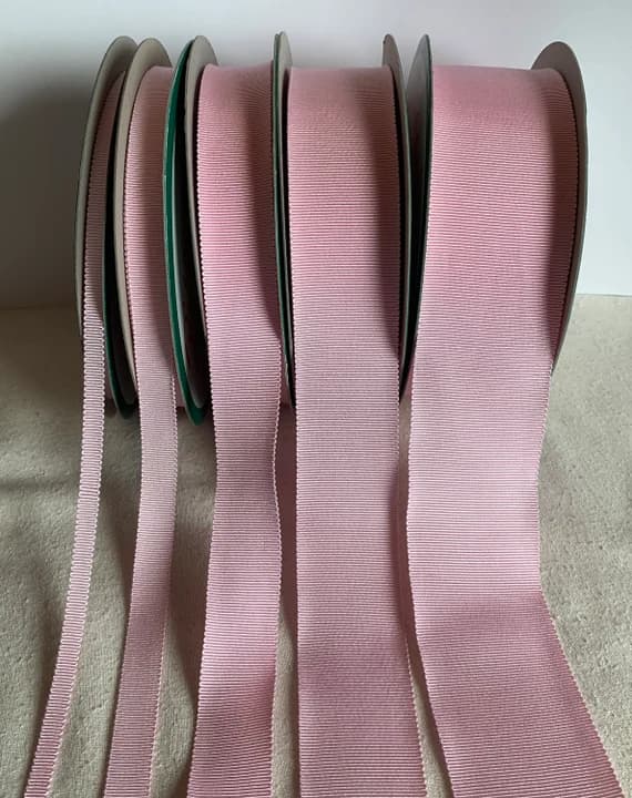 pink none - Baby Pink 100% Rayon Petersham Ribbon (5 Widths to choose from)
