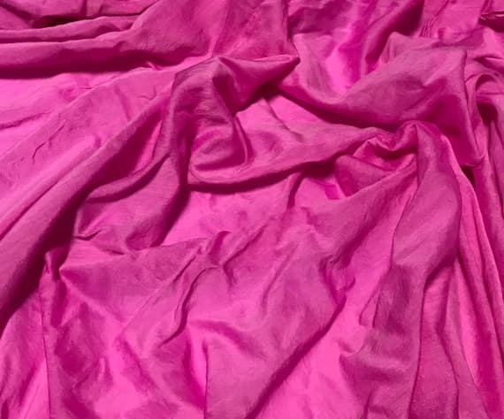 pink silk fabric - Hand Dyed Orchid Pink - Silk/Cotton Voile Fabric