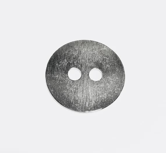 silver none - Large Silver 2 Hole Metal Button - 38mm / 1 1/2" - Dill Buttons Brand