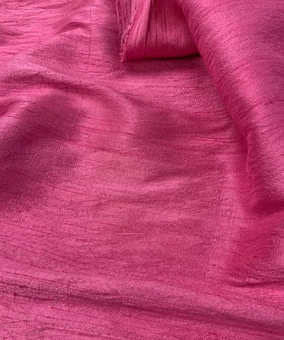 fuchsia dupioni fabric - Hand Dyed FUCHSIA PINK Silk DUPIONI Fabric