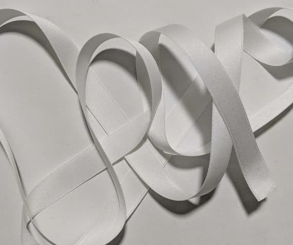 white none - White Satin 100% COTTON Ribbon ( 4 Widths to choose from)