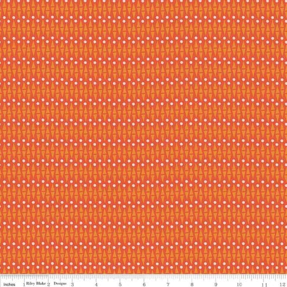 red cotton fabric - Lancelot Geo Red Orange - Riley Blake Cotton Fabric