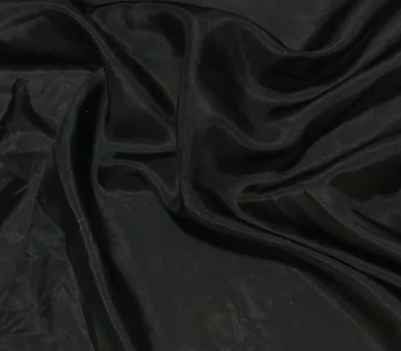 black habotai fabric - BLACK China Silk HABOTAI Fabric
