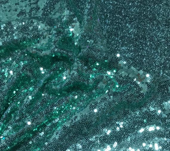 mint sequin - Mint Green - Sequin Spangle Sewn on Mesh Fabric