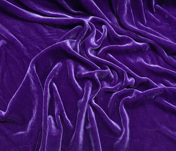 purple velvet fabric - Violet Purple - Silk Velvet Fabric