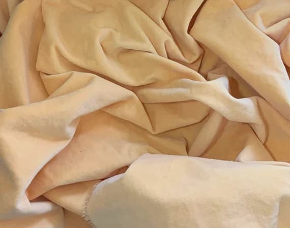 orange velvet fabric - Hand Dyed Soft Orange - Cotton Velveteen Fabric