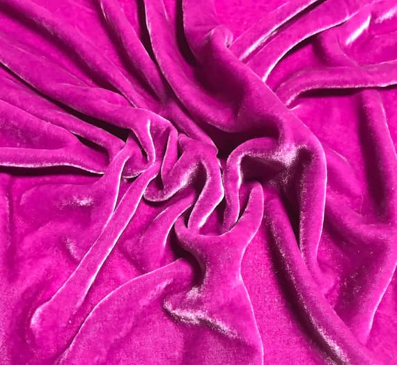 plum velvet fabric - LIGHT PLUM Hand Dyed Silk Velvet Fabric