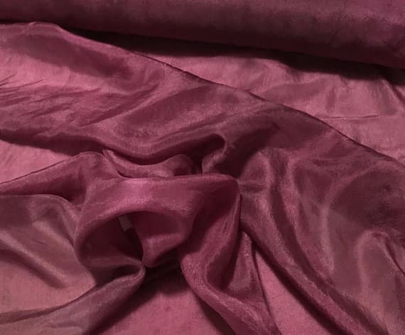 habotai fabric - Hand Dyed MAUVE China Silk HABOTAI Fabric