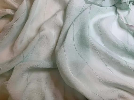seafoam chiffon fabric - Seafoam - Hand Dyed Fagoting in Silk Chiffon Fabric