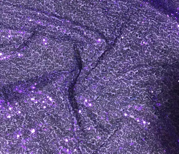 royal sequin - Royal Purple - Sequin Spangle Sewn on Mesh Fabric