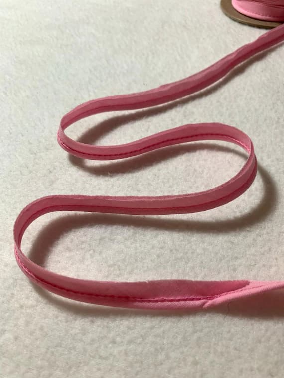 pink none - Vintage BABY PINK Cotton Piping Trim 1/2" - 2 Yards