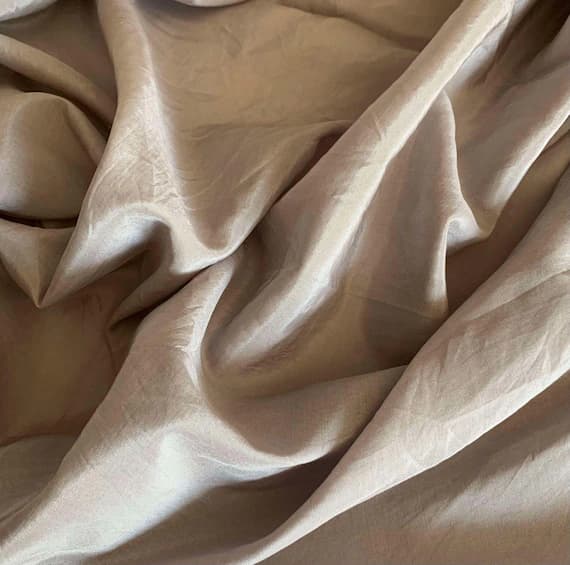 taupe habotai fabric - Taupe Gray - Silk/Cotton Habotai Fabric