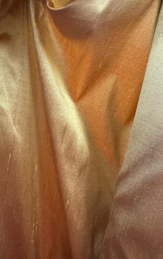 gold dupioni fabric - Reddish Gold - Silk Dupioni Fabric