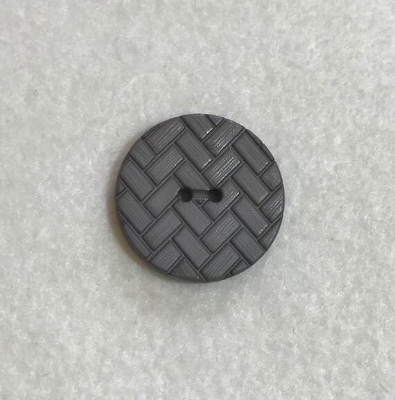 gray none - Set of 2 Gray Chevron Herringbone Plastic Button - Dill Buttons Brand (3 Sizes to Choose From)