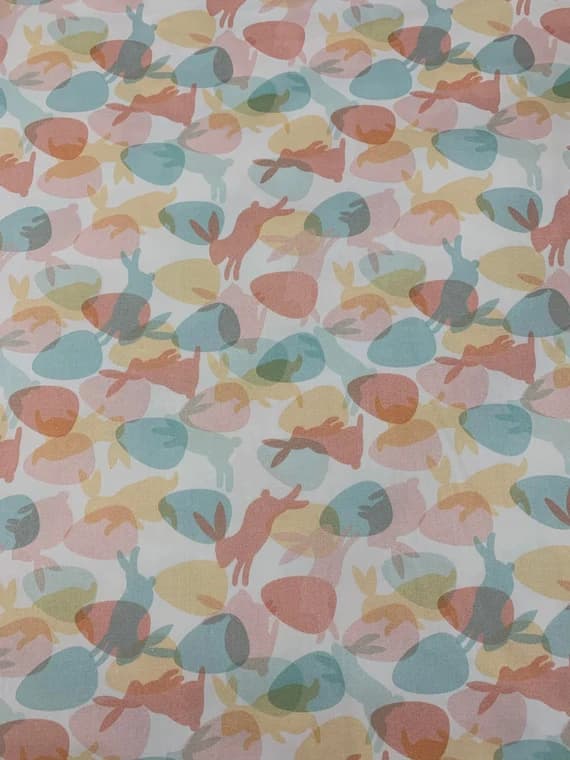 cotton fabric - Easter Bunny Hop Multi - Paintbrush Studio Cotton Fabric