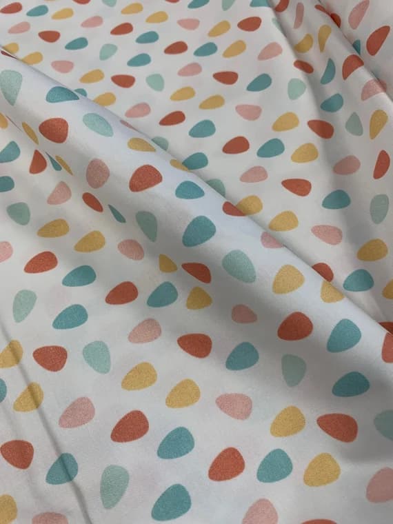 cotton fabric - Easter Bunny Hop Egg Toss - Paintbrush Studio Cotton Fabric