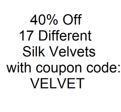 40% Off Silk Velvets with Code VELVET