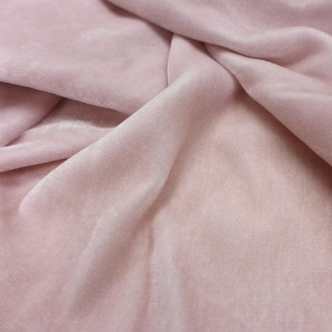Blush Pink - Silk Velvet Fabric - 6.5"x18" Remnant
