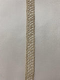 Antique Ecru Bobbin Lace Insertion Trim 9/16" wide x 2.5 Yards Cotton