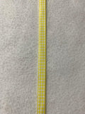 Vintage Yellow & White Gingham Taffeta Ribbon Trim 3/8"x 5 Yards