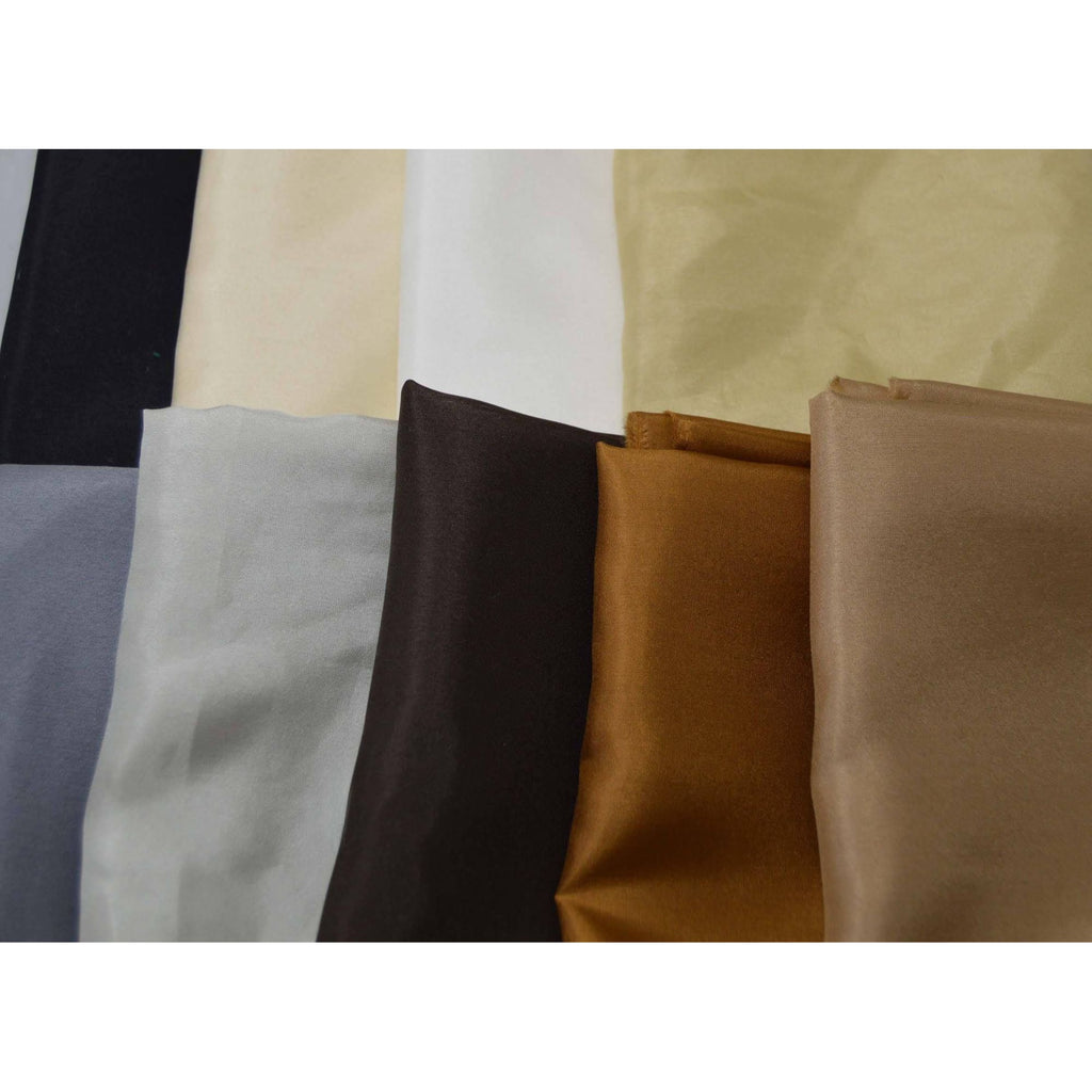 China Silk HABOTAI Fabric Set - 9 Neutrals 18"x22" Each