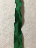 Emerald Green Wired Faux Silk Dupioni Ribbon 1.5" wide 2 Yards