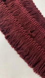 Vintage Tassel Fringe Trim Burgundy Red 1.5" wide