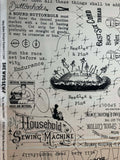 She Who Sews Gray Vintage by J Wecker Frisch Riley Blake Cotton Fabric