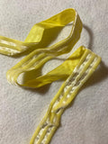 Vintage French Velvet Ribbon - Yellow Stripes (15/16" wide)