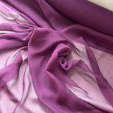 Boysenberry Purple - Crinkle Silk Chiffon Fabric