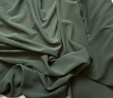 Olive Green - 8mm Silk Georgette Chiffon Fabric with STRETCH