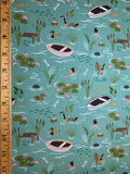 Ducks - On The Lake by Lewis & Irene 100% Cotton Fabric