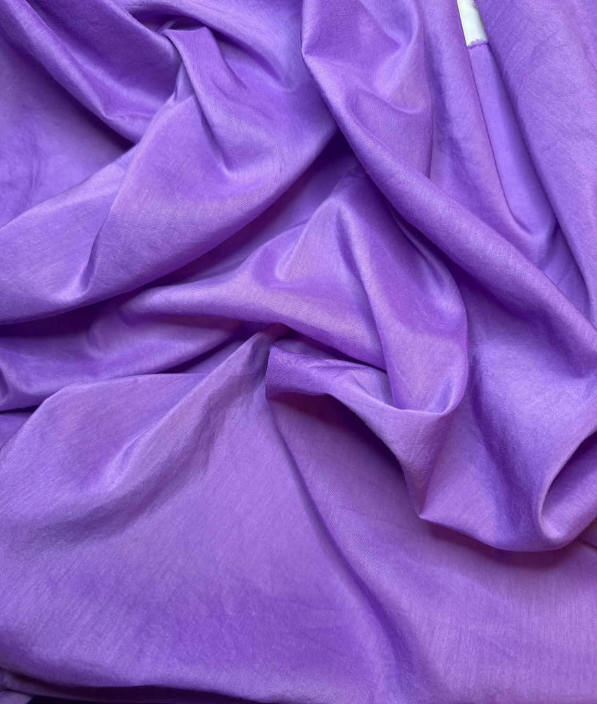 Purple - Hand Dyed Silk/Cotton Voile