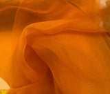 Pumpkin Orange - Hand Dyed Silk Organza