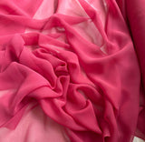 Rouge Reddish Pink - Silk Chiffon Fabric 8 momme weight