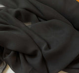 Soft Black - 8mm Silk Chiffon Fabric