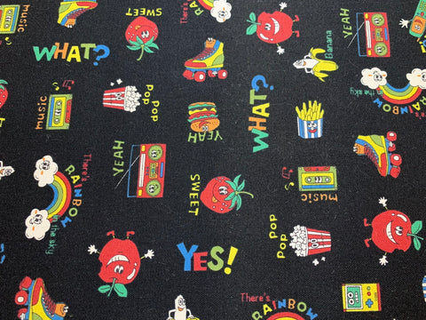 Retro Pop - Kokka Japan Cotton Oxford Fabric