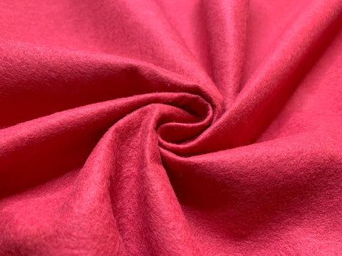 Strawberry Dream Red - Wool /Rayon Blend Felt Fabric