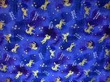 Shooting Star Unicorns - Pastel Pop - Kokka Japan Cotton Double Gauze Fabric
