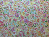 Pink, Lilac & Orange Floral - Yoihana - Cosmo Cotton Broadcloth Fabric