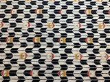 Bandanna Chevron Shiba Inu Dogs - Fuku Fuku- Cosmo Japan Cotton Dobby Fabric