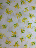 Yellow Floral Bunches - Yoihana - Cosmo Cotton Broadcloth Fabric