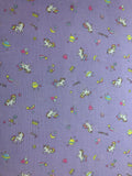 Unicorns & Rainbows on Purple Petite Design - Kokka Japan Cotton Sheeting Fabric