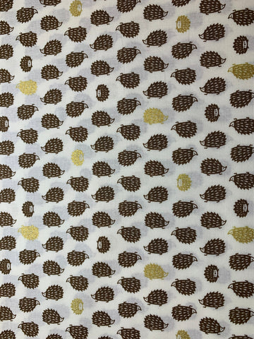 Hedgehogs Porcupines - Fantasy Land - Cosmo Japan Cotton Shirting Fabric