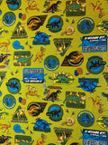 Dinosaurs on Green - Kids Room - Cosmo Japan Cotton Oxford Fabric