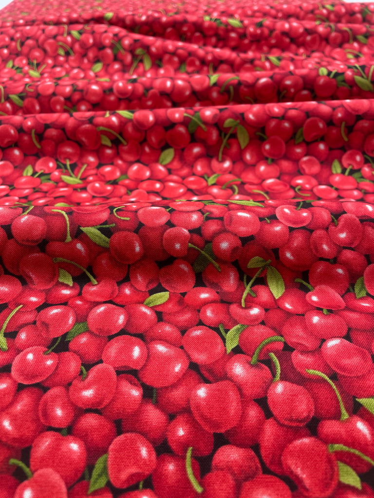 Cherries - Farmer John's Garden Party - Paintbrush Studio 100% Cotton Fabric