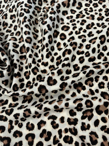 Leopard or Cheetah Spots Animal Print - 100% Rayon Challis Fabric