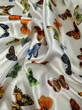 Butterflies - Silk Charmeuse Fabric