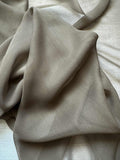 Taupe Brown - 8mm Silk Chiffon Fabric