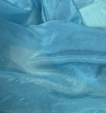 Aqua Blue - Hand Dyed Silk Habotai